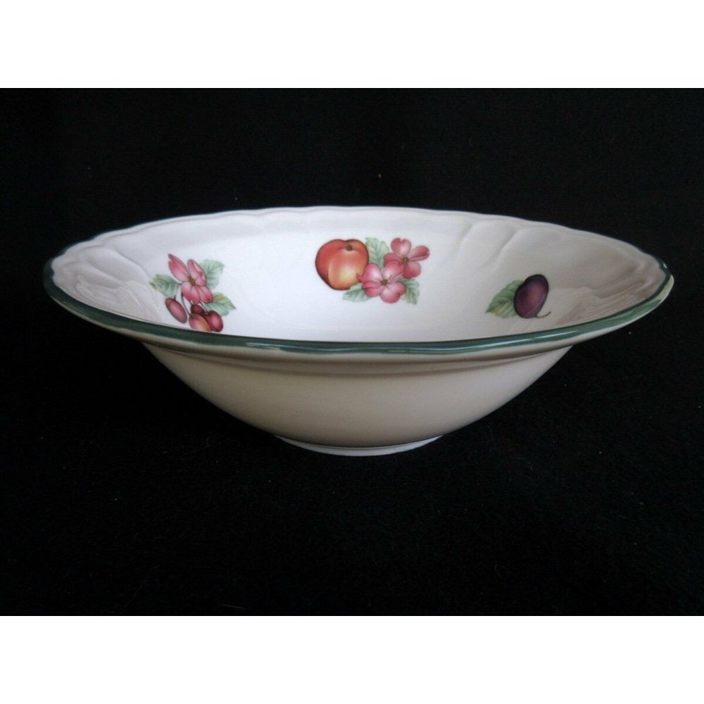 Epoch Market Day 9" Round Vegetable Bowl Fruit‎ Border Green Trim